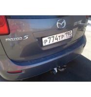 Фаркоп для Mazda 5 2007-2015 съемный крюк на двух болтах 1500кг Автос