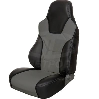 Авточехол  "PILOT B"  RECARO PLUS  Экокожа  Черный-Серый  (разд. подголовник) ТМ Петров